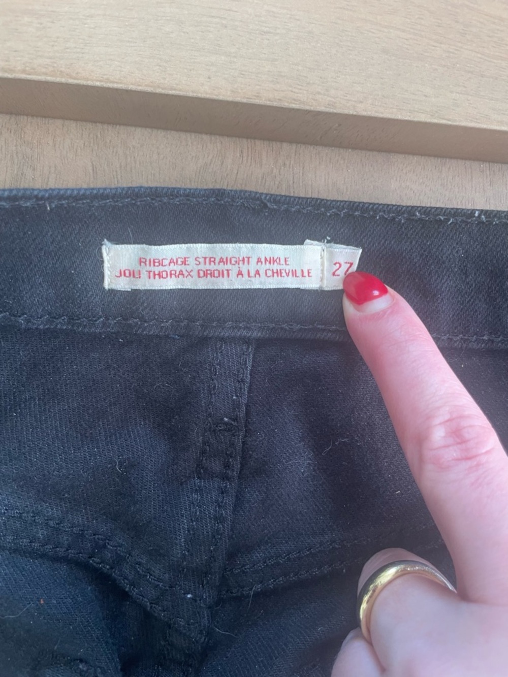 RIBCAGE STRAIGHT ANKLE WOMEN'S JEANS BLACK - Picture 7 of 13